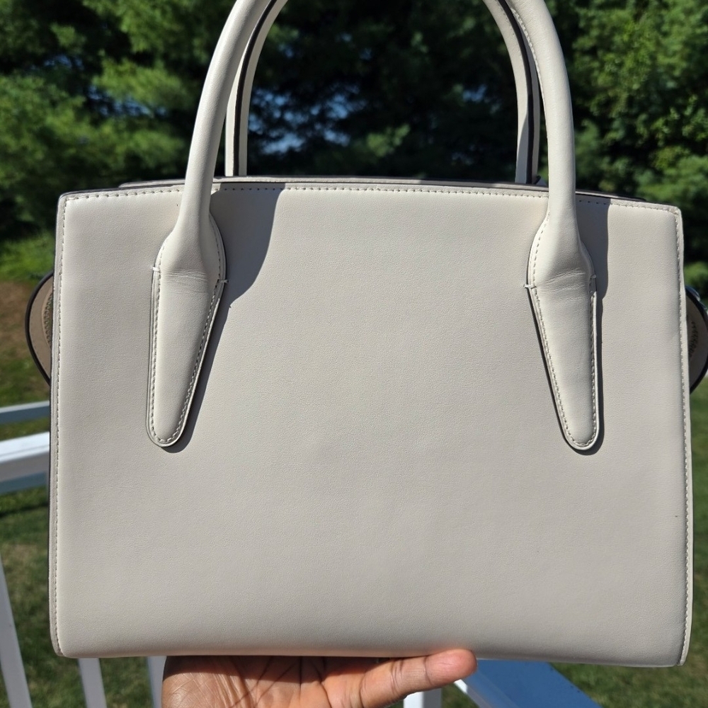 Coach Leather Satchel in Light Cream - Picture 2 of 6